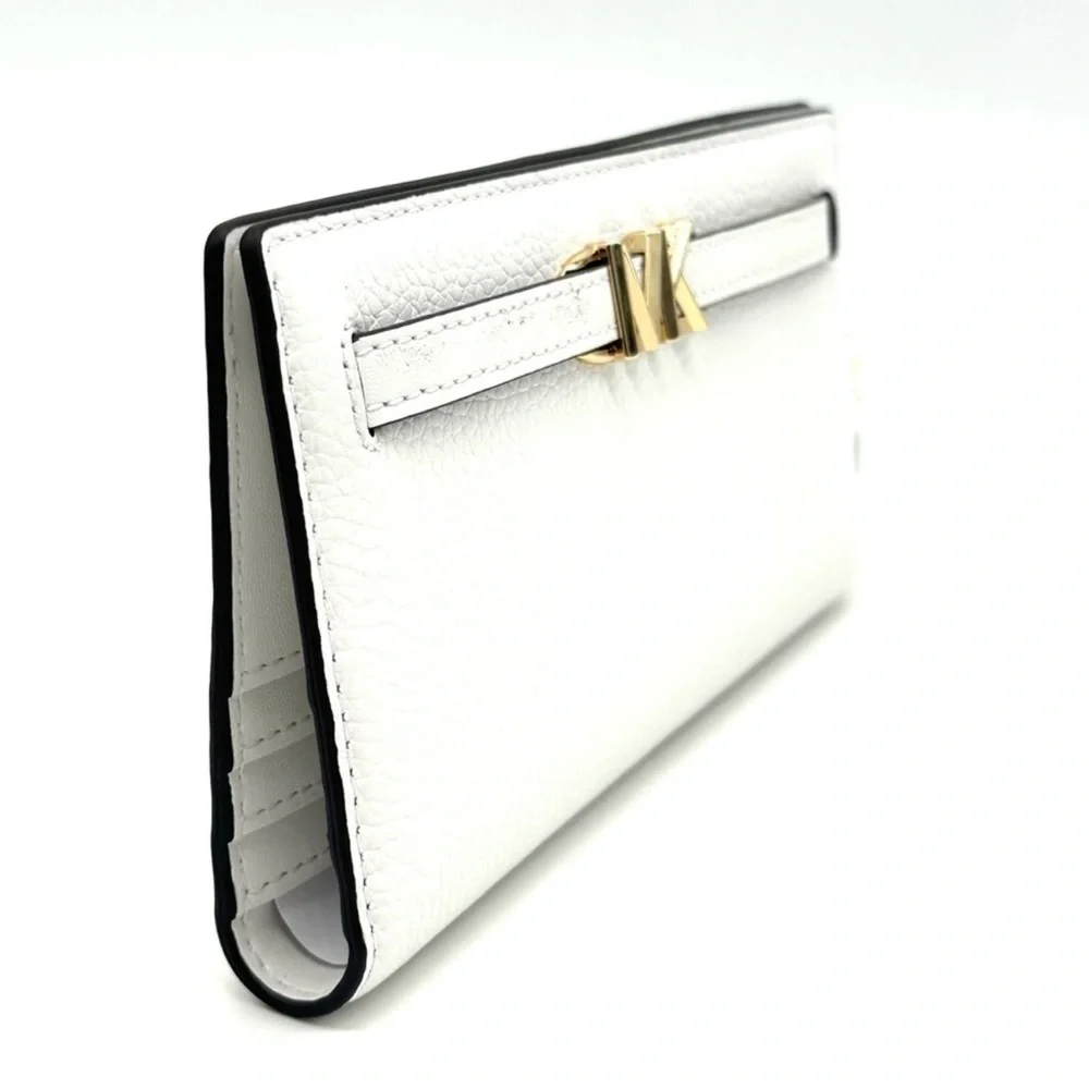 Michael Kors Reed Large Snap Bifold Wallet Optic White